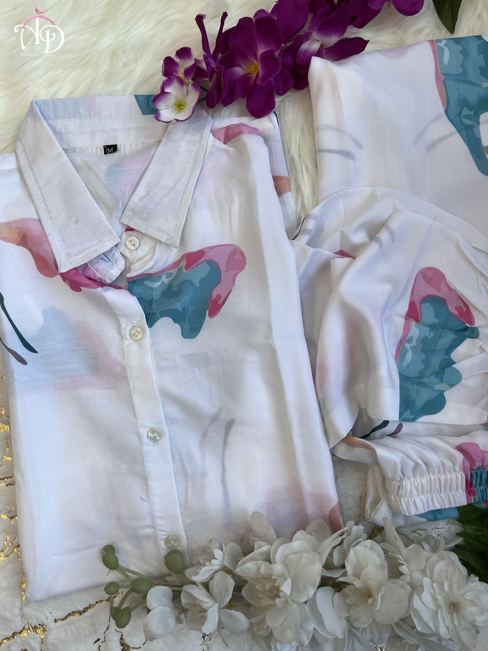New Muslin Pure Cotton Co-ord Set 